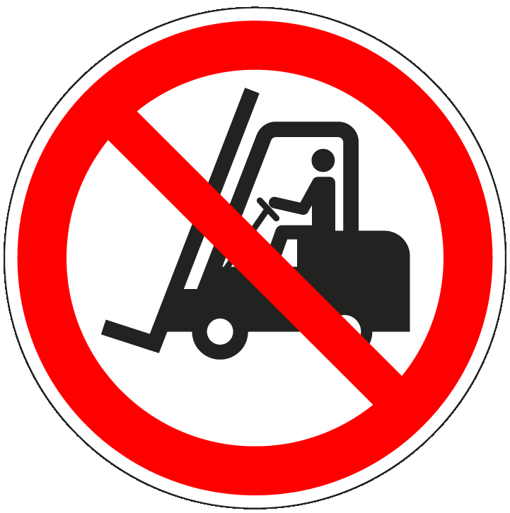 P006 - Verboden voor heftrucks